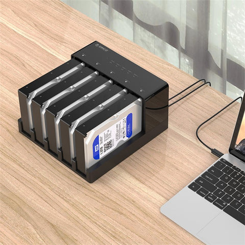 ORICO 6558US3-C 5 Bay 2.5 / 3.5 inch Hard Drive Enclosure Docking Station Offline Clone