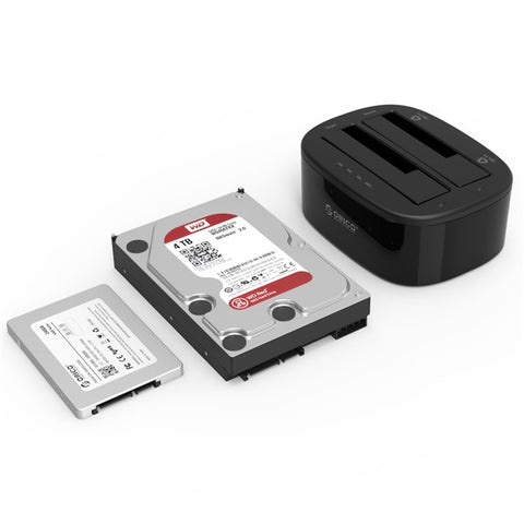 ORICO USB 3.0 SATA Dual-bay Hard Disk Drive Docking Station Enclosure Case for 2.5"/3.5" SDD HDD with Offline Clone Function (6228US3-C)