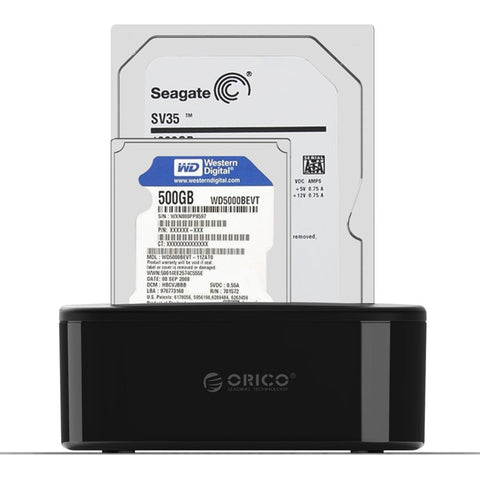 ORICO USB 3.0 SATA Dual-bay Hard Disk Drive Docking Station Enclosure Case for 2.5"/3.5" SDD HDD with Offline Clone Function (6228US3-C)