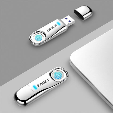 EAGET FU60 Fingerprint Encryped Flash Drive USB 3.0 U Disk Zinc Alloy Memory Stick for Laptops Computers