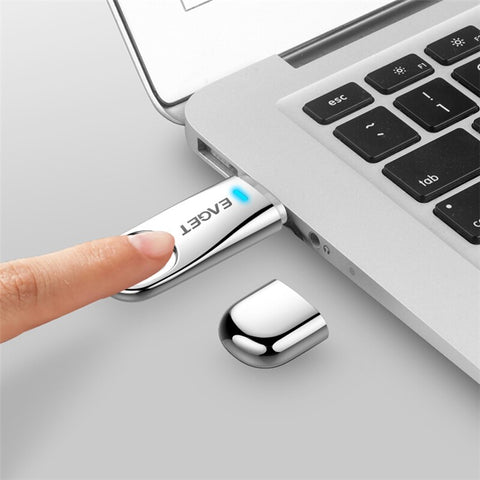 EAGET FU60 Fingerprint Encryped Flash Drive USB 3.0 U Disk Zinc Alloy Memory Stick for Laptops Computers