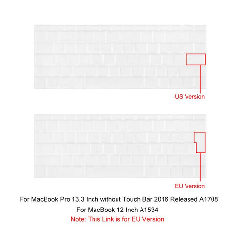 ENKAY HAT PRINCE Ultra-thin TPU Keyboard Guard Film for MacBook 12-inch/Pro 13.3-inch A1708 without Touch Bar (2016 EU Version)