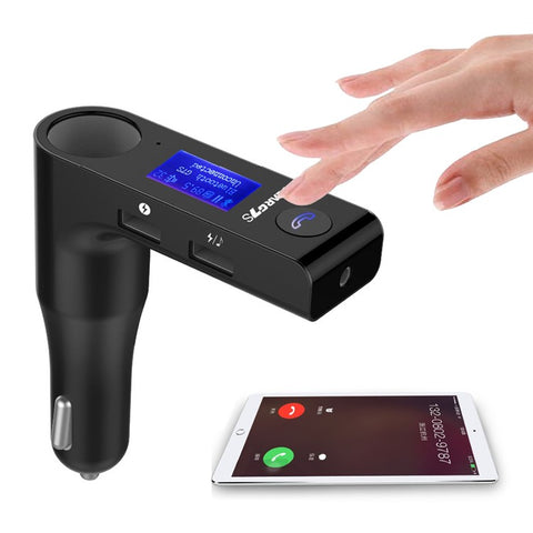G7S Car Bluetooth-compatible Kit FM Transmitter MP3 Player Dual USB Car Charger with Cigarette Lighter Port