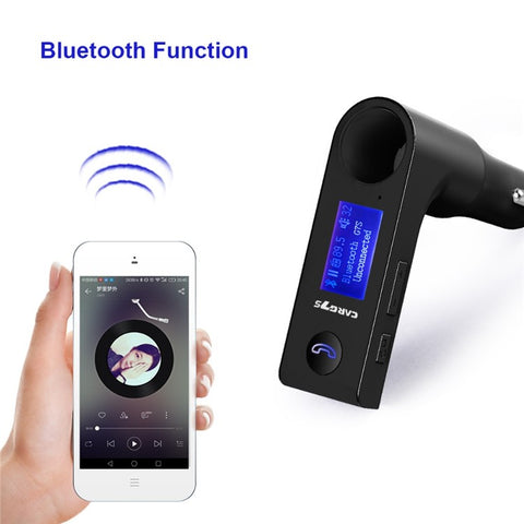 G7S Car Bluetooth-compatible Kit FM Transmitter MP3 Player Dual USB Car Charger with Cigarette Lighter Port