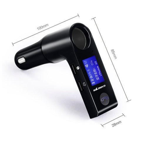 G7S Car Bluetooth-compatible Kit FM Transmitter MP3 Player Dual USB Car Charger with Cigarette Lighter Port