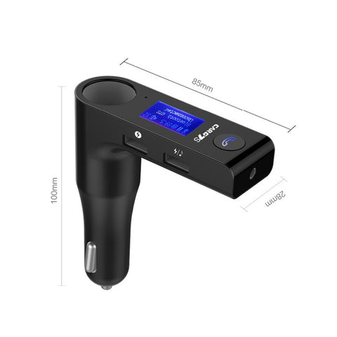 G7S Car Bluetooth-compatible Kit FM Transmitter MP3 Player Dual USB Car Charger with Cigarette Lighter Port