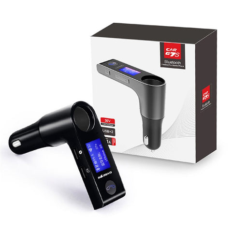 G7S Car Bluetooth-compatible Kit FM Transmitter MP3 Player Dual USB Car Charger with Cigarette Lighter Port