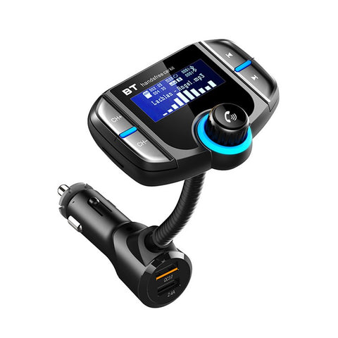 BT70 1.65 inch LCD Display Dual USB QC3.0 Car Charger FM Transmitter Bluetooth-compatible MP3 Music Player Hands-free Car Kit