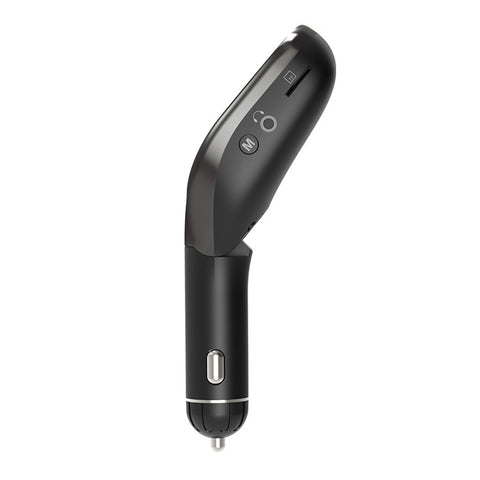 Wireless Bluetooth-compatible Dual USB Car Charger Support FM/TF Card/Aux-in