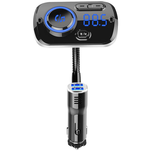 Bluetooth-compatible Car MP3 Player FM Transmitter Fast Charge Dual USB Breathing Atmosphere Light