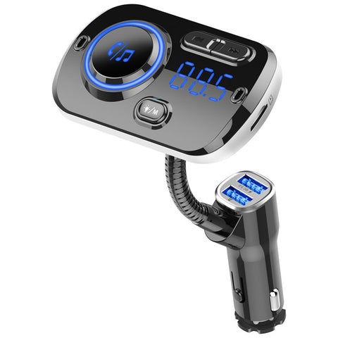 Bluetooth-compatible Car MP3 Player FM Transmitter Fast Charge Dual USB Breathing Atmosphere Light