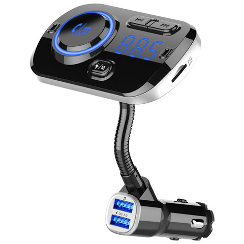 Bluetooth-compatible Car MP3 Player FM Transmitter Fast Charge Dual USB Breathing Atmosphere Light