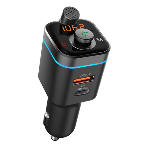 Car Bluetooth-compatible FM Transmitter Audio Adapter Receiver PD & QC3.0 Bluetooth-compatible Car Adapter