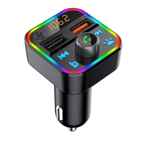 Car Kit Bluetooth-compatible MP3 Player Hands-free Call FM Transmitter Digital Display Dual USB Charger