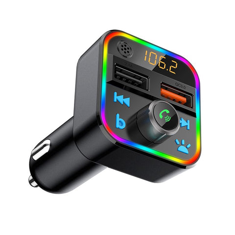 Car Kit Bluetooth-compatible MP3 Player Hands-free Call FM Transmitter Digital Display Dual USB Charger