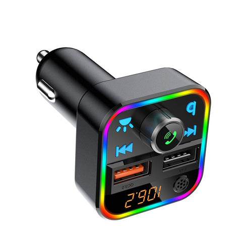 Car Kit Bluetooth-compatible MP3 Player Hands-free Call FM Transmitter Digital Display Dual USB Charger