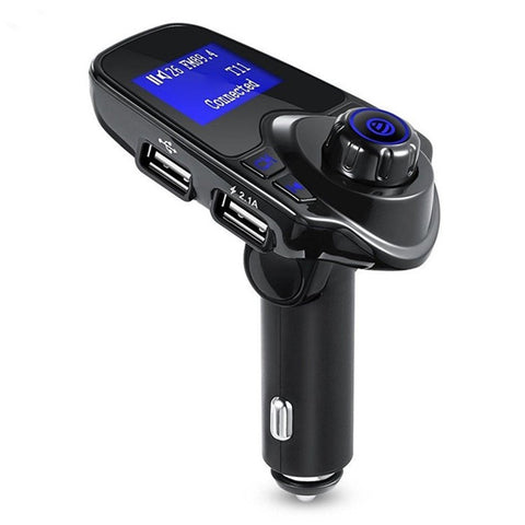 T11 Bluetooth-compatible Car Kit MP3 Music Player Adapter FM Transmitter Dual USB Charger Support U-disk/TF/AUX (CE/FCC/RoHS)