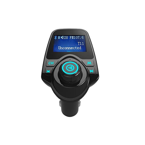 T11 Bluetooth-compatible Car Kit MP3 Music Player Adapter FM Transmitter Dual USB Charger Support U-disk/TF/AUX (CE/FCC/RoHS)