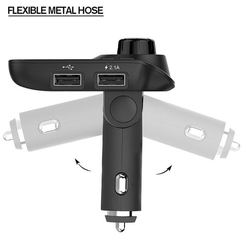 T11 Bluetooth-compatible Car Kit MP3 Music Player Adapter FM Transmitter Dual USB Charger Support U-disk/TF/AUX (CE/FCC/RoHS)
