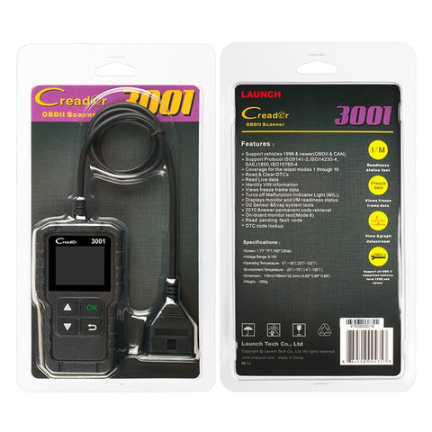 CR3001 EOBD OBD2 OBDII 1.77 inch Screen Car Code Reader Diagnostic Tool Engine Error Scanner
