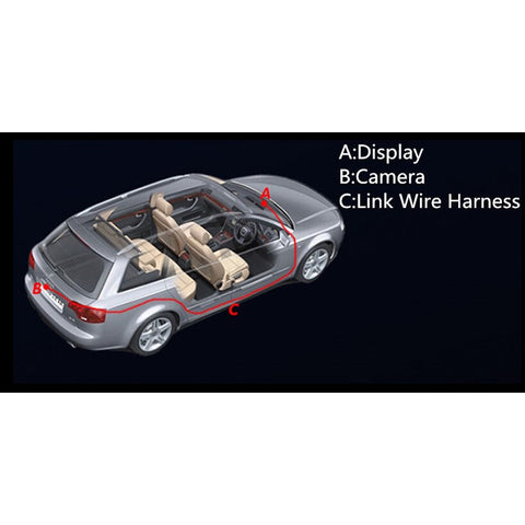 4.3 inch TFT LCD Screen Car Rearview Mirror Display with Back Camera PZ705+PZ402