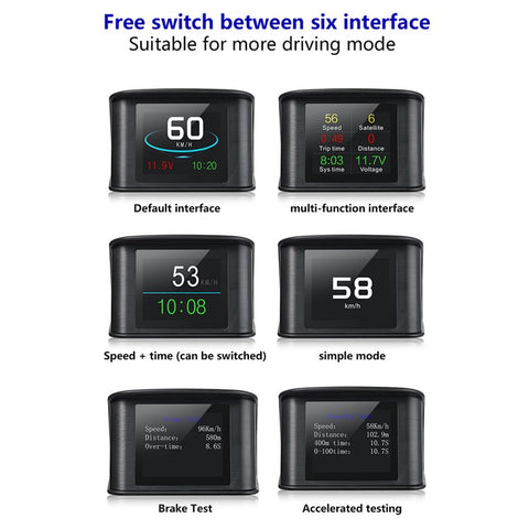 T600 2.6 Inch LCD TFT GPS Speedometer Digital Speed Display Car Speed Projector Head Up Display Hud