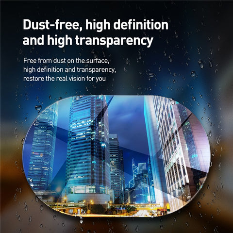 2Pcs/Pack BASEUS Oval Shape Car Rearview Mirror Film Anti-Fog Rainproof Anti-Glare Film