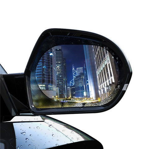 2Pcs/Pack BASEUS Oval Shape Car Rearview Mirror Film Anti-Fog Rainproof Anti-Glare Film