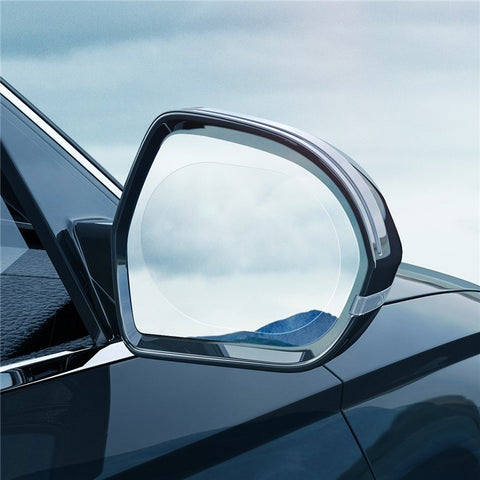 2Pcs/Pack BASEUS Oval Shape Car Rearview Mirror Film Anti-Fog Rainproof Anti-Glare Film