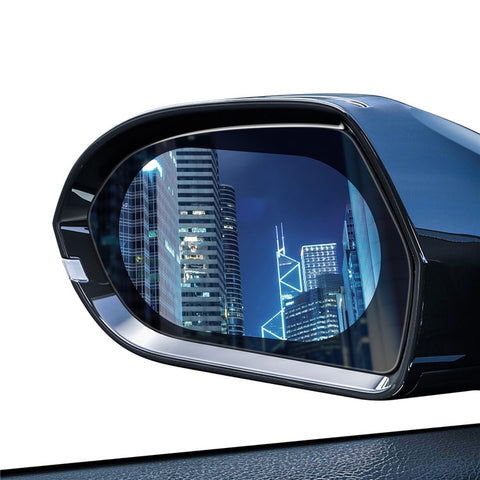 2Pcs/Pack BASEUS Oval Shape Car Rearview Mirror Film Anti-Fog Rainproof Anti-Glare Film