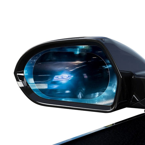 2Pcs/Pack BASEUS Oval Shape Car Rearview Mirror Film Anti-Fog Rainproof Anti-Glare Film