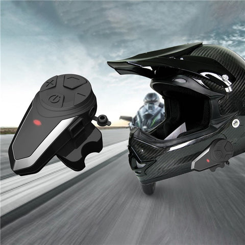 BT-S3 Waterproof IPX6 Motorcycle Helmet Bluetooth-compatible Headphone 1000m Interphone Hands-free Call Headset with FM Function