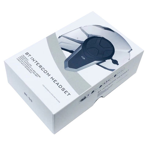 BT-S3 Waterproof IPX6 Motorcycle Helmet Bluetooth-compatible Headphone 1000m Interphone Hands-free Call Headset with FM Function