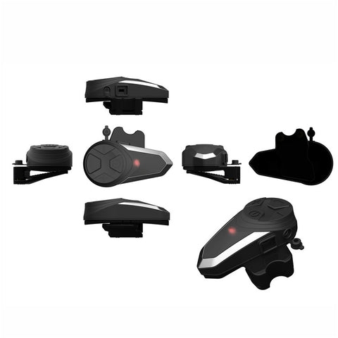 BT-S3 Waterproof IPX6 Motorcycle Helmet Bluetooth-compatible Headphone 1000m Interphone Hands-free Call Headset with FM Function
