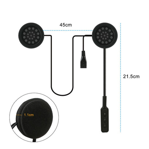 BT8 Motorcycle Helmet Bluetooth-compatible Headset Wireless Earphone Hands-free Speakers Music Headphone