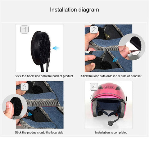 Wireless Bluetooth-compatible Headset Motorcycle Helmet Handsfree Music Calling Headphone