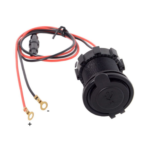 Motorcycle Waterproof Dual USB Adapter Electric Bicycle Handlebar Port Socket for Phone GPS MP4