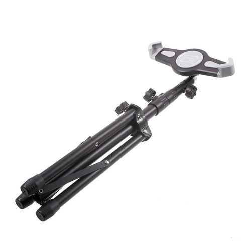 Adjustable Floor Tablet Tripod Stand Mount Holder Stronger Aluminum Alloy 4-Sections Design for iPad/iPad Mini/Samsung Galaxy Tab, within 7-11 Inch