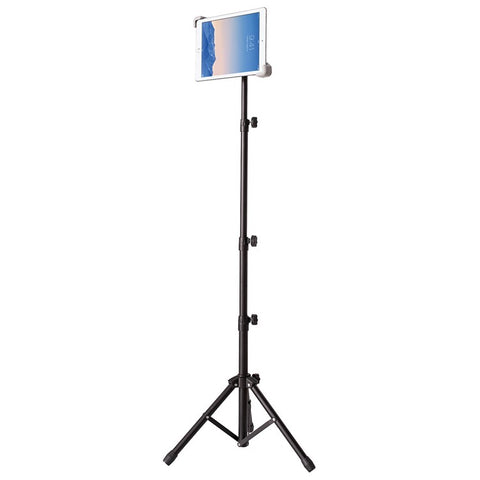 Adjustable Floor Tablet Tripod Stand Mount Holder Stronger Aluminum Alloy 4-Sections Design for iPad/iPad Mini/Samsung Galaxy Tab, within 7-11 Inch