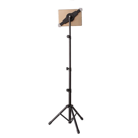 Adjustable Floor Tablet Tripod Stand Mount Holder Stronger Aluminum Alloy 4-Sections Design for iPad/iPad Mini/Samsung Galaxy Tab, within 7-11 Inch