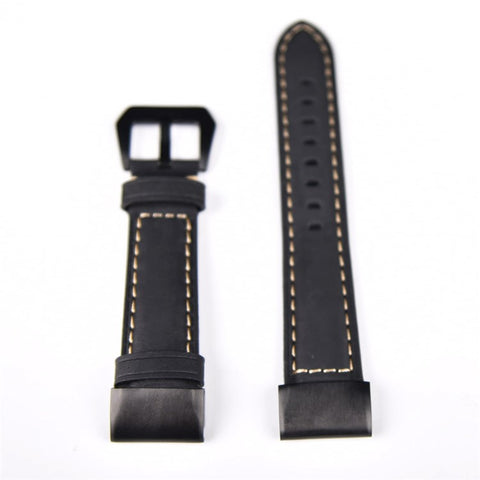 For Garmin Fenix 5 Genuine Cow Leather Watch Band Crazy Horse Texture Replacement Strap