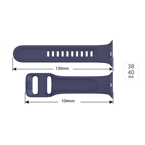 Silicone Smart Watch Replacement Strap for Apple Watch Series 11 10 42mm / 9 8 7 41mm / SE3 SE2 SE 6 5 4 40mm / 3 2 1 38mm