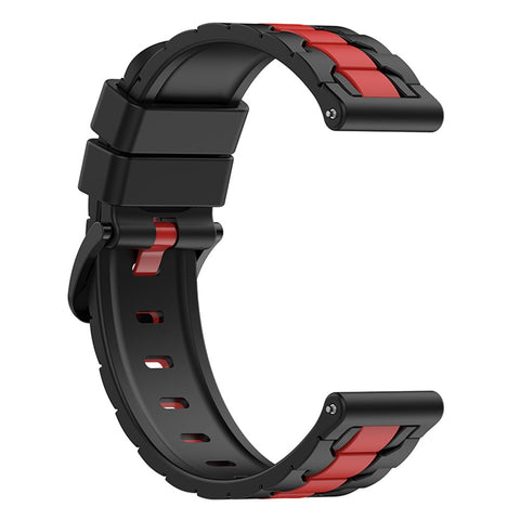 For Huawei Watch 3 / Watch GT 3 46mm Stylish Chain Design Silicone Strap 22mm Dual Color Adjustable Watch Band