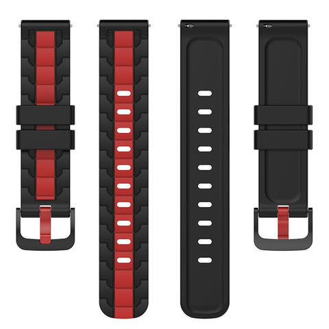 For Huawei Watch 3 / Watch GT 3 46mm Stylish Chain Design Silicone Strap 22mm Dual Color Adjustable Watch Band