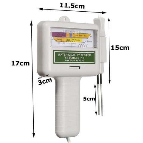 PC101 PH Meter Water Quality PH CL2 Chlorine Tester Level Meter for Swimming Pool