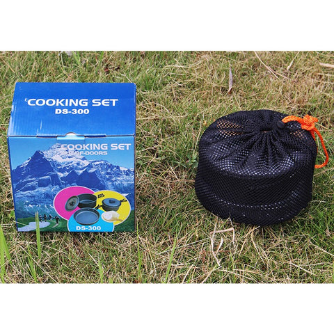 HALIN DS-300 Portable Outdoor Camping Picnic Cookware Set for 2-3 People