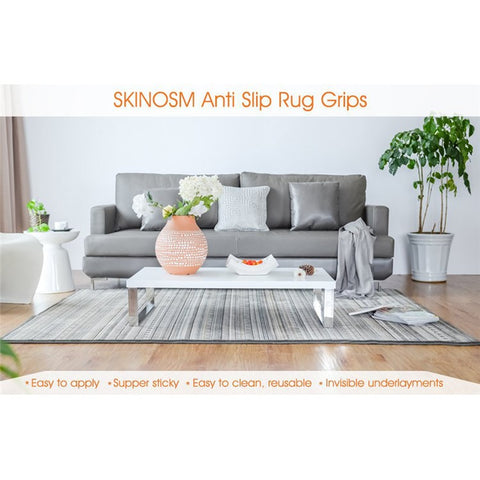8Pcs/Set Silicone Non-slip Mat Rug Gripper Safe Stickers for Doormat Rug Home Tile Floor Outdoor Carpet, Size: 25 x 135 x 2mm