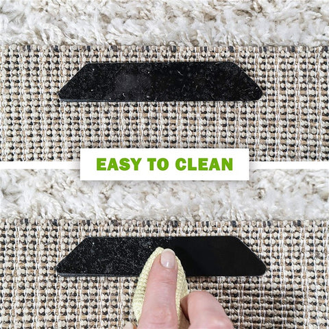 8Pcs/Set Silicone Non-slip Mat Rug Gripper Safe Stickers for Doormat Rug Home Tile Floor Outdoor Carpet, Size: 25 x 135 x 2mm