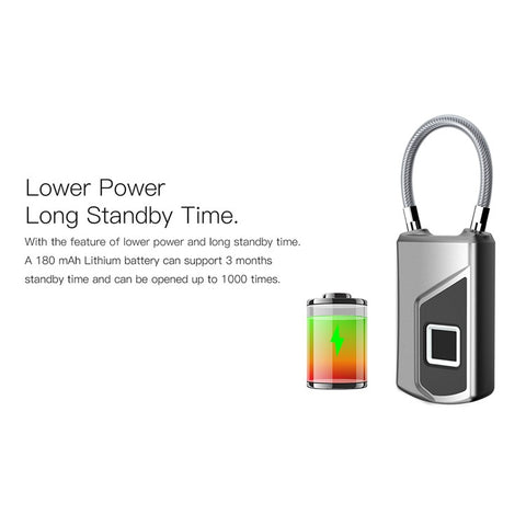 Intelligent Waterproof Fingerprint Luggage Suitcase Backpack Lock