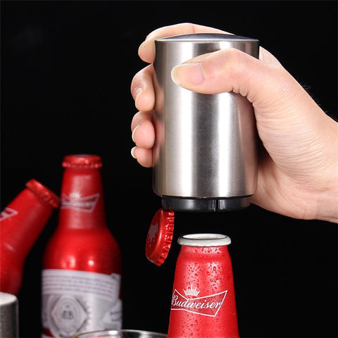 Stainless Steel Automatic Beer Bottle Opener Bar Accessories Kitchen Tool